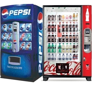 Coke and Pepsi vending machine